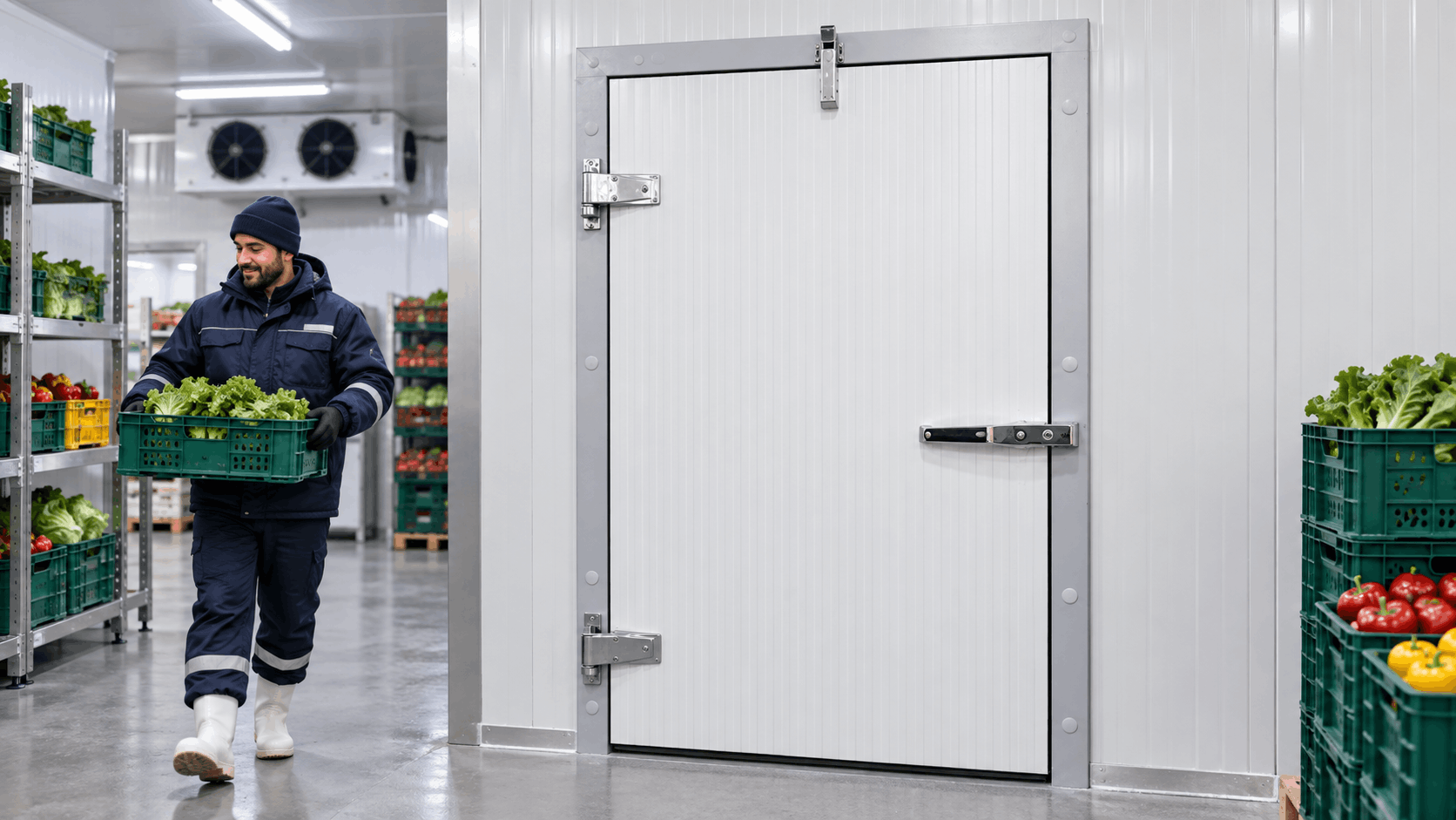 Cold room sliding door